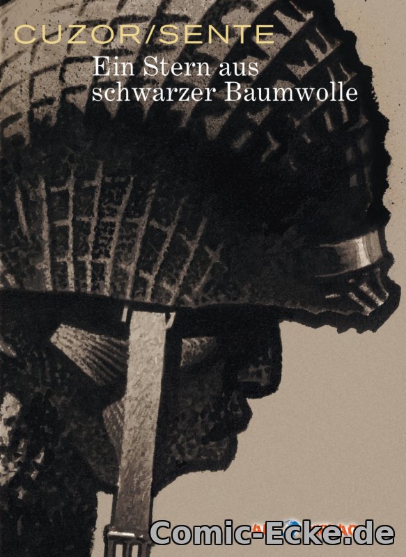 Ein Stern aus schwarzer Baumwolle